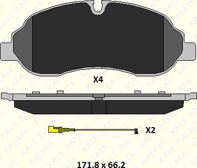 KALE 22034 177 14 - Kit de plaquettes de frein, frein à disque cwaw.fr