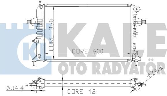 KALE OTO RADYATÖR 141000 - Radiateur, refroidissement du moteur cwaw.fr