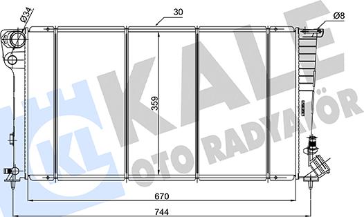 KALE OTO RADYATÖR 154200 - Radiateur, refroidissement du moteur cwaw.fr