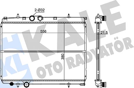 KALE OTO RADYATÖR 156900 - Radiateur, refroidissement du moteur cwaw.fr