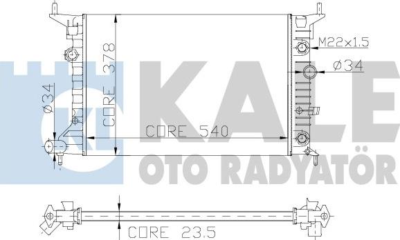 KALE OTO RADYATÖR 151200 - Radiateur, refroidissement du moteur cwaw.fr