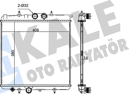 KALE OTO RADYATÖR 157400 - Radiateur, refroidissement du moteur cwaw.fr