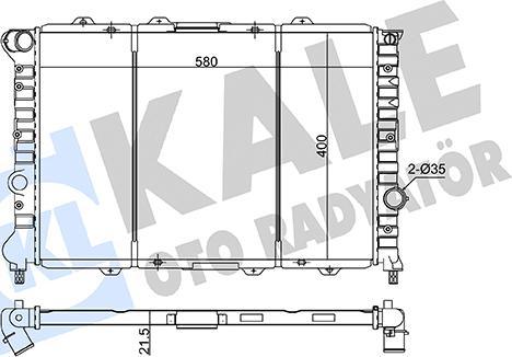 KALE OTO RADYATÖR 157500 - Radiateur, refroidissement du moteur cwaw.fr