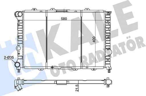 KALE OTO RADYATÖR 157600 - Radiateur, refroidissement du moteur cwaw.fr
