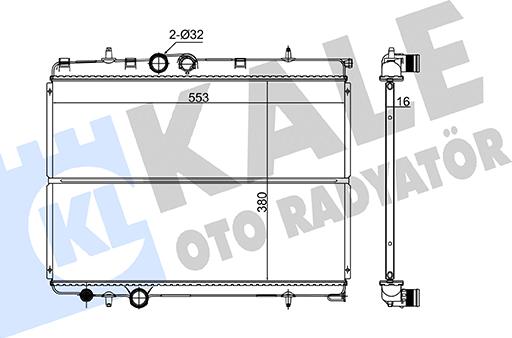 KALE OTO RADYATÖR 157300 - Radiateur, refroidissement du moteur cwaw.fr