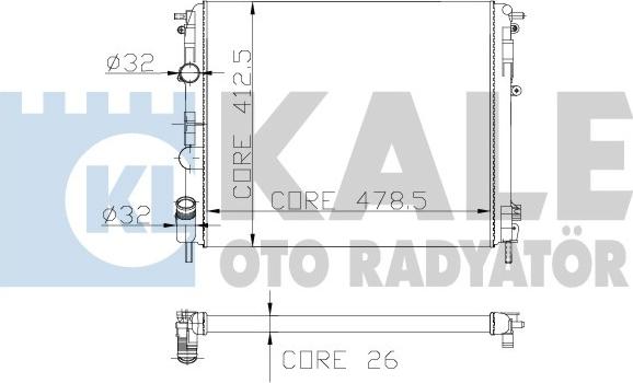 KALE OTO RADYATÖR 169300 - Radiateur, refroidissement du moteur cwaw.fr