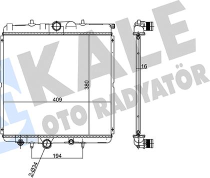 KALE OTO RADYATÖR 160500 - Radiateur, refroidissement du moteur cwaw.fr