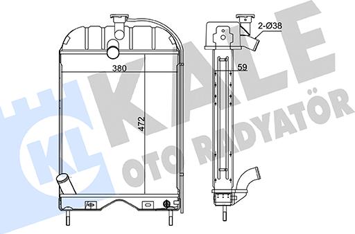 KALE OTO RADYATÖR 163596 - Radiateur, refroidissement du moteur cwaw.fr