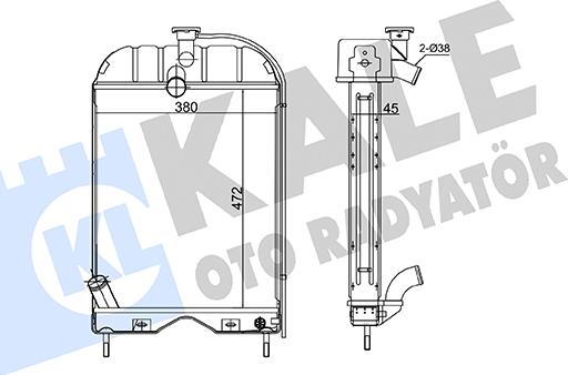 KALE OTO RADYATÖR 163598 - Radiateur, refroidissement du moteur cwaw.fr