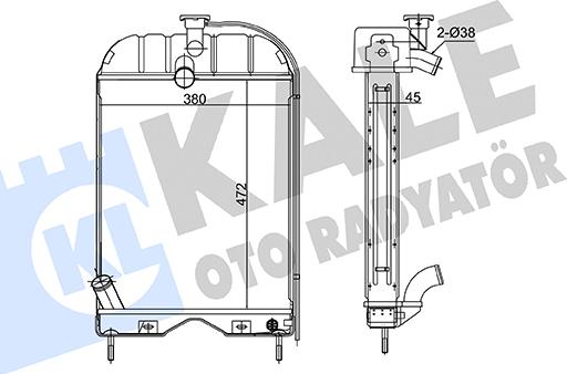 KALE OTO RADYATÖR 163597 - Radiateur, refroidissement du moteur cwaw.fr