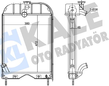 KALE OTO RADYATÖR 163500 - Radiateur, refroidissement du moteur cwaw.fr