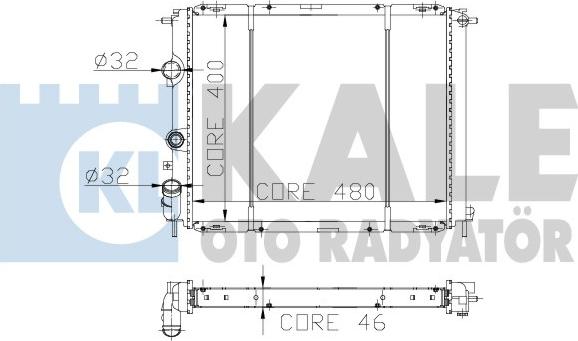 KALE OTO RADYATÖR 162400 - Radiateur, refroidissement du moteur cwaw.fr