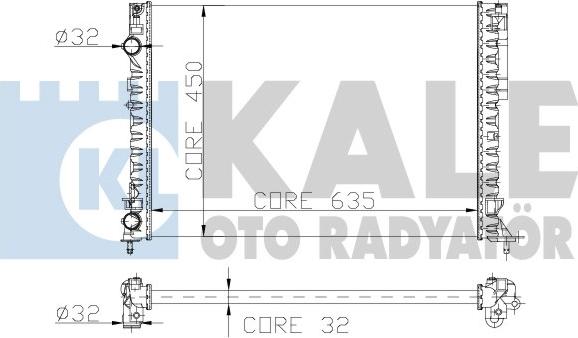 KALE OTO RADYATÖR 162600 - Radiateur, refroidissement du moteur cwaw.fr