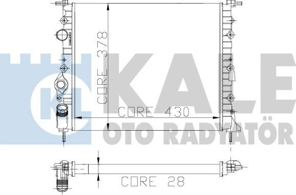 KALE OTO RADYATÖR 109300 - Radiateur, refroidissement du moteur cwaw.fr