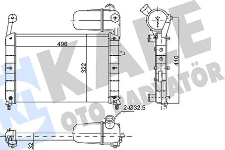 KALE OTO RADYATÖR 101598 - Radiateur, refroidissement du moteur cwaw.fr