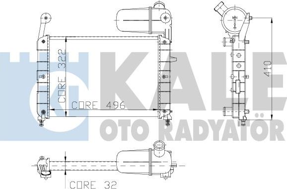 KALE OTO RADYATÖR 101500 - Radiateur, refroidissement du moteur cwaw.fr