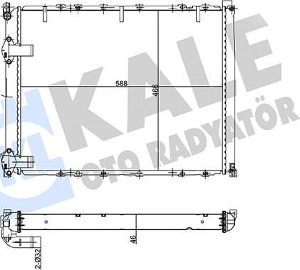 KALE OTO RADYATÖR 107800 - Radiateur, refroidissement du moteur cwaw.fr