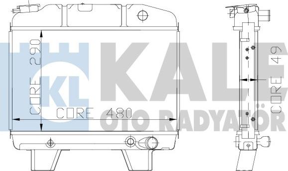 KALE OTO RADYATÖR 117700 - Radiateur, refroidissement du moteur cwaw.fr