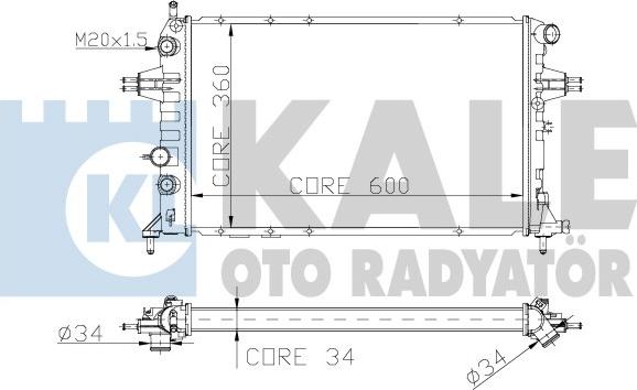 KALE OTO RADYATÖR 138300 - Radiateur, refroidissement du moteur cwaw.fr