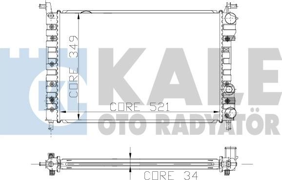 KALE OTO RADYATÖR 120600 - Radiateur, refroidissement du moteur cwaw.fr