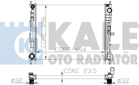 KALE OTO RADYATÖR 128700 - Radiateur, refroidissement du moteur cwaw.fr