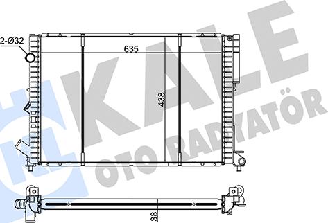 KALE OTO RADYATÖR 127200 - Radiateur, refroidissement du moteur cwaw.fr