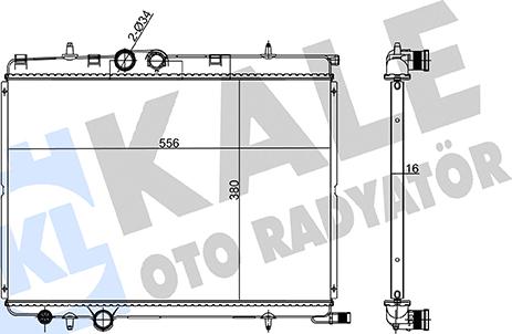 KALE OTO RADYATÖR 172400 - Radiateur, refroidissement du moteur cwaw.fr