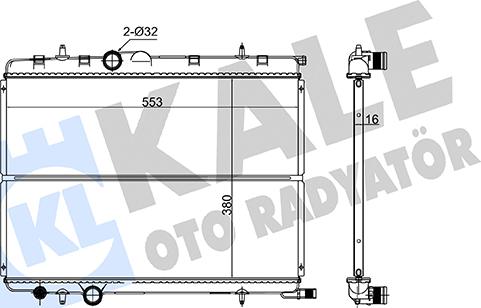 KALE OTO RADYATÖR 172600 - Radiateur, refroidissement du moteur cwaw.fr