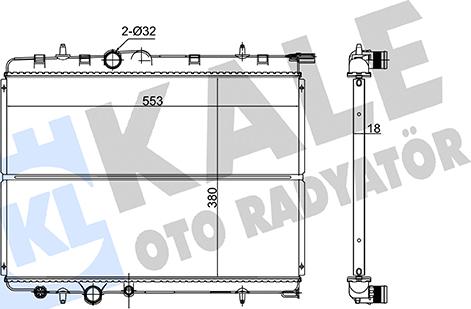 KALE OTO RADYATÖR 172700 - Radiateur, refroidissement du moteur cwaw.fr