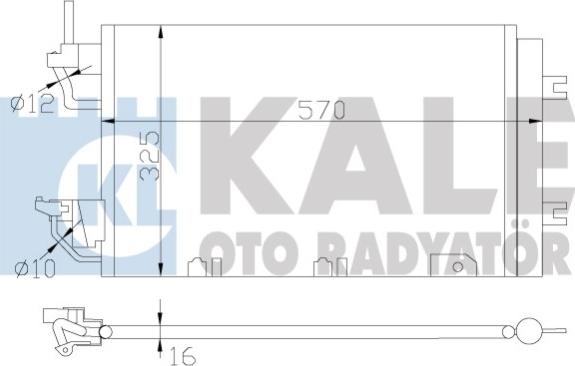 KALE OTO RADYATÖR 393500 - Condensateur, climatisation cwaw.fr