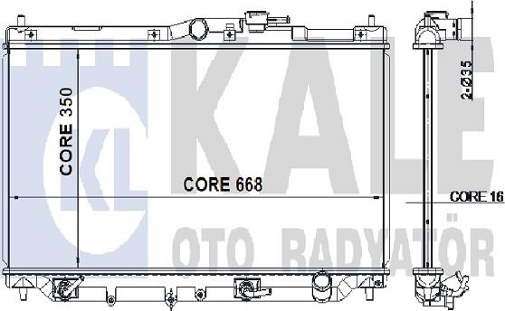 KALE OTO RADYATÖR 349900 - Radiateur, refroidissement du moteur cwaw.fr