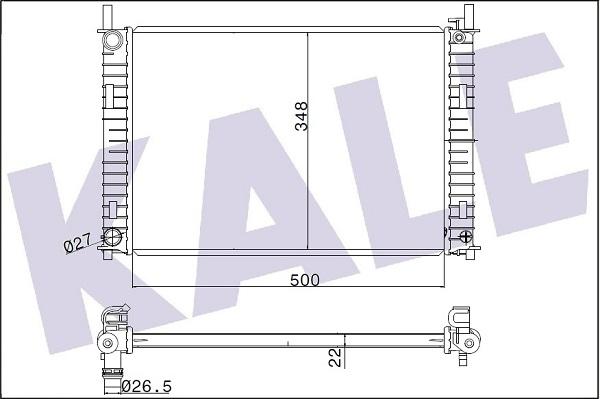 KALE OTO RADYATÖR 349500 - Radiateur, refroidissement du moteur cwaw.fr