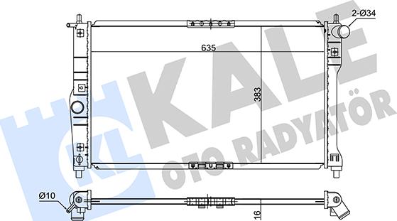 KALE OTO RADYATÖR 345895 - Radiateur, refroidissement du moteur cwaw.fr