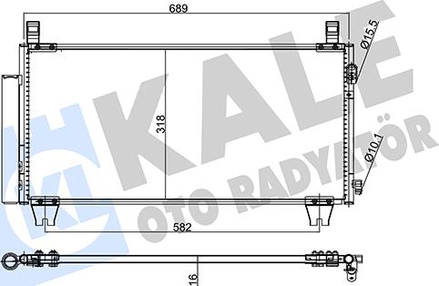 KALE OTO RADYATÖR 345825 - Condensateur, climatisation cwaw.fr