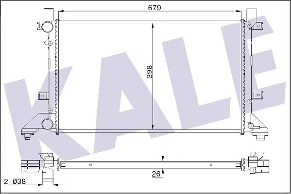 KALE OTO RADYATÖR 345875 - Radiateur, refroidissement du moteur cwaw.fr