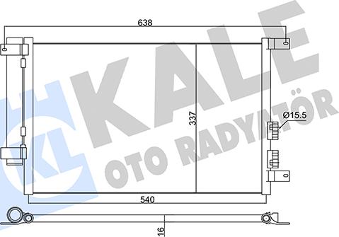 KALE OTO RADYATÖR 345365 - Condensateur, climatisation cwaw.fr