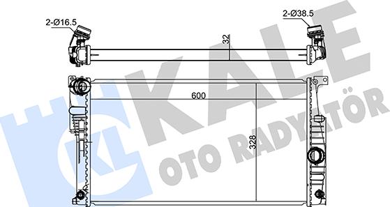 KALE OTO RADYATÖR 346070 - Radiateur, refroidissement du moteur cwaw.fr