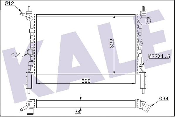 KALE OTO RADYATÖR 346195 - Radiateur, refroidissement du moteur cwaw.fr