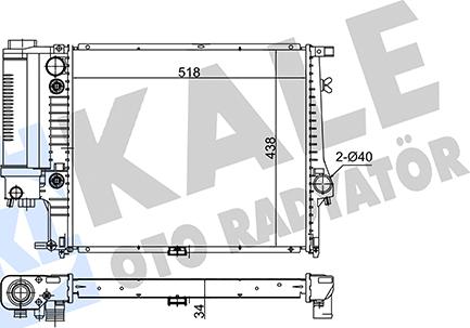 KALE OTO RADYATÖR 348900 - Radiateur, refroidissement du moteur cwaw.fr