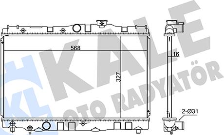 KALE OTO RADYATÖR 348140 - Radiateur, refroidissement du moteur cwaw.fr