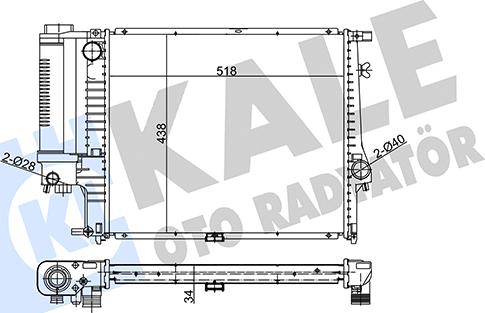 KALE OTO RADYATÖR 348800 - Radiateur, refroidissement du moteur cwaw.fr