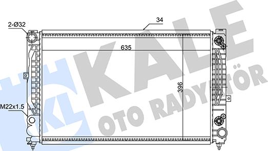 KALE OTO RADYATÖR 348310 - Radiateur, refroidissement du moteur cwaw.fr