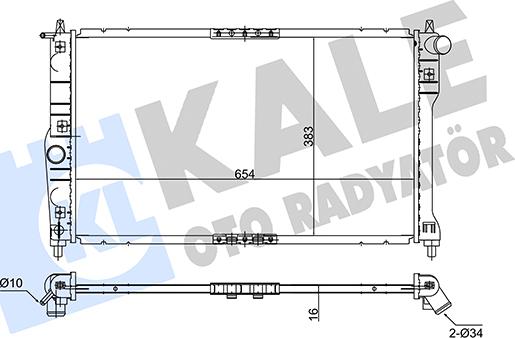 KALE OTO RADYATÖR 348205 - Radiateur, refroidissement du moteur cwaw.fr