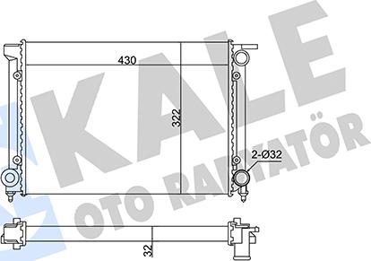 KALE OTO RADYATÖR 348215 - Radiateur, refroidissement du moteur cwaw.fr