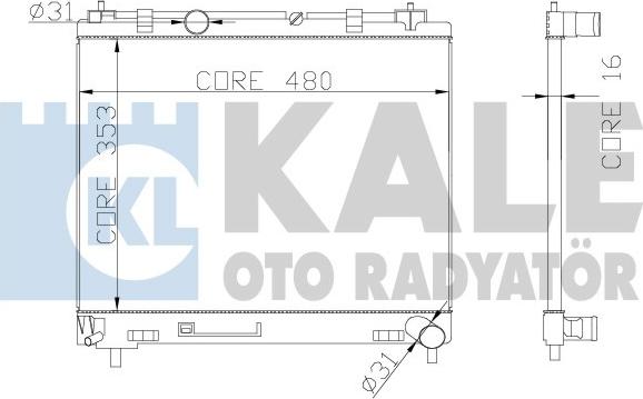 KALE OTO RADYATÖR 342140 - Radiateur, refroidissement du moteur cwaw.fr