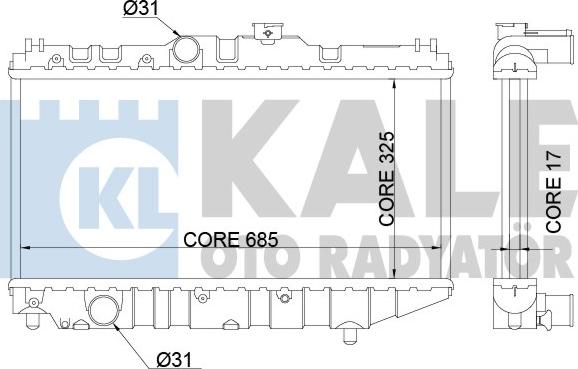 KALE OTO RADYATÖR 342160 - Radiateur, refroidissement du moteur cwaw.fr