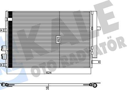 KALE OTO RADYATÖR 342390 - Condensateur, climatisation cwaw.fr