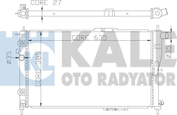 KALE OTO RADYATÖR 342245 - Radiateur, refroidissement du moteur cwaw.fr