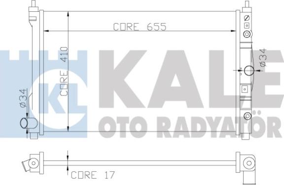 KALE OTO RADYATÖR 342255 - Radiateur, refroidissement du moteur cwaw.fr