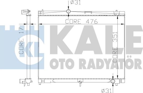 KALE OTO RADYATÖR 342215 - Radiateur, refroidissement du moteur cwaw.fr